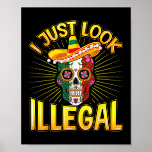 Poster Parti Cinco De Mayo Mexicain Je Sais Juste Illégal