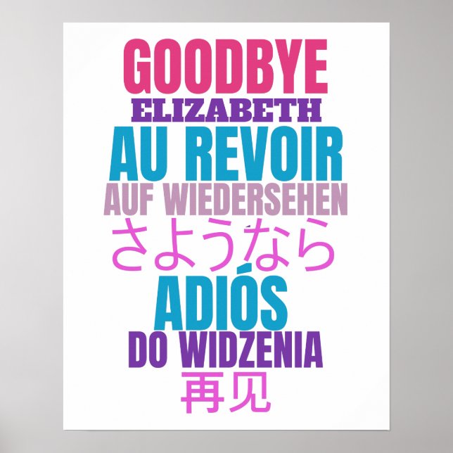 Poster Parti d'adieu moderne (Devant)