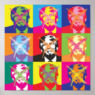 Poster Parti de l'impeachment de Popart Trump