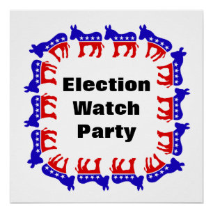 Poster Parti démocrate de surveillance des élections