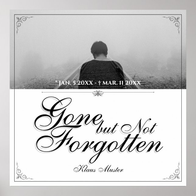 Poster Parti mais pas oublié - Classique (Devant)