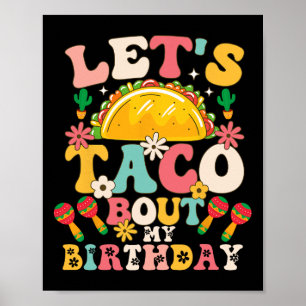 Poster Parti Mexicain Cinco De Mayo Taco Bout My Bir