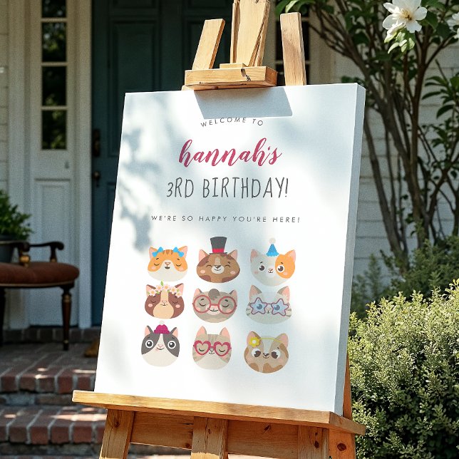 Poster Parti Purr-fect Chat fête d'anniversaire (Créateur téléchargé)