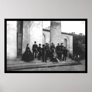 Poster Participants aux funérailles de Robert E. Lee 1870