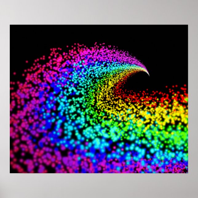 Poster Particules colorées (Devant)