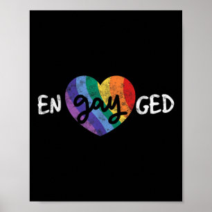 Poster Partie De Mariage Lgbt Engaygé Parti De Bachelor G