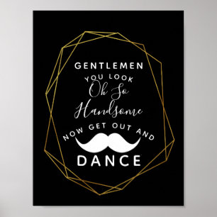 Poster partie géométrique cristal GENTLEMEN SALLE DE BAIN