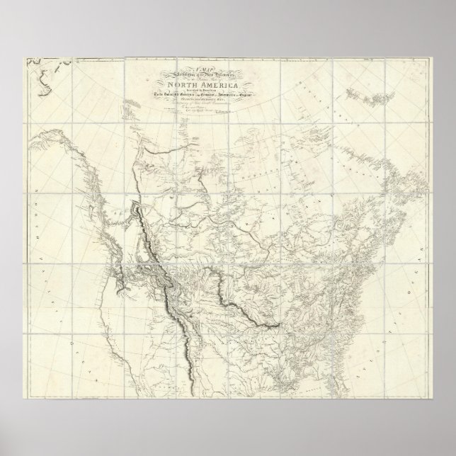 Poster Partie intérieure de l'Amérique du Nord (Devant)