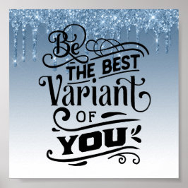 Poster Parties scintillant à goutte bleue Inspirational C