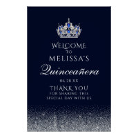 Parties scintillant bleue Sapphire Quinceanera Aff