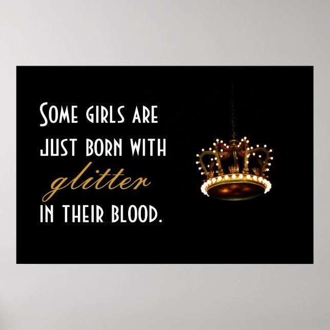 Poster Parties scintillant Couronne (Devant)