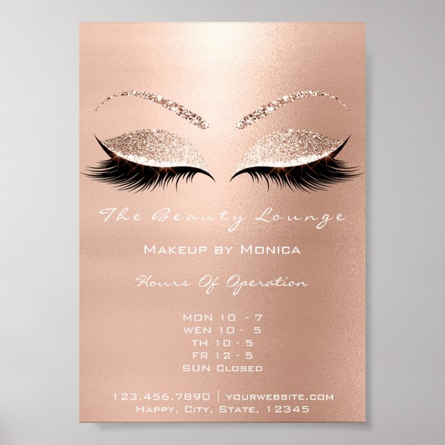 Poster Parties scintillant de maquillage Lashes Artiste B (Devant)