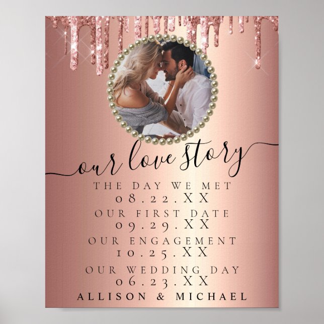 Poster Parties scintillant Drives Photo Our Love Story Po (Devant)