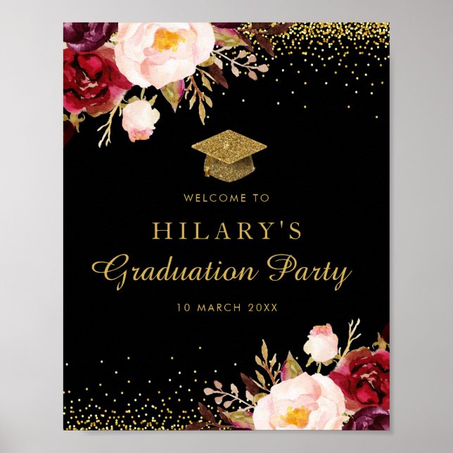 Poster Parties scintillant florale bourguignonne signe de (Devant)