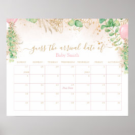 Poster Parties scintillant Gold verdure Guess Baby Date d