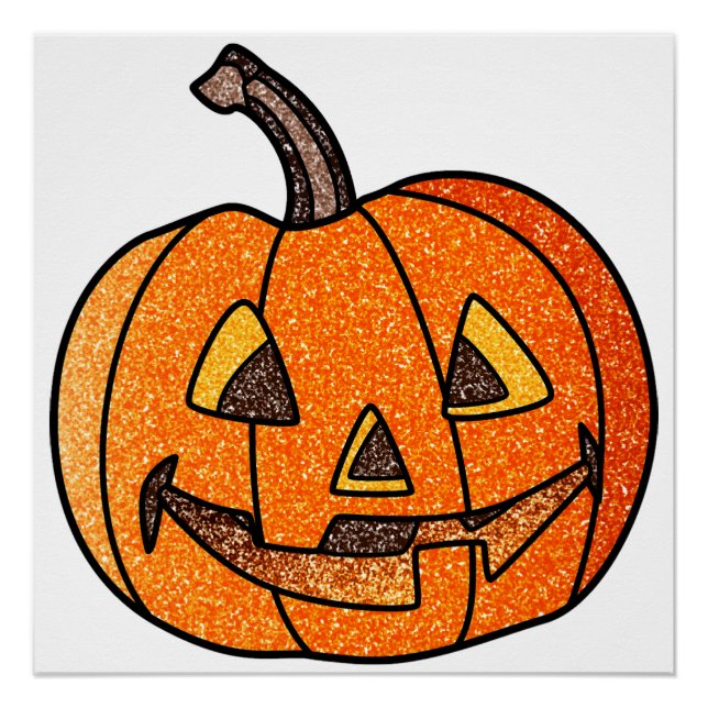 Poster Parties scintillant Jack O'Lantern (Devant)