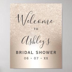 Poster Parties scintillant or chic ombre foil nuptiale do