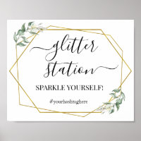 Parties scintillant panneau vert or nuptiale douch