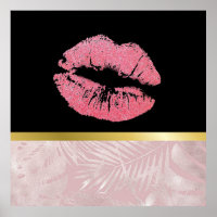 Parties scintillant rose lèvres et Rose Gold Tropi
