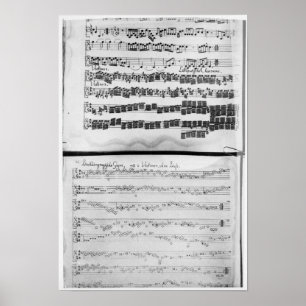Poster Partition musicale pour Telemann's Suite pour deux