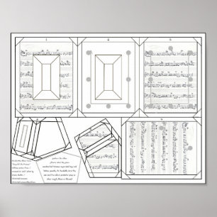 Poster Partition Ornement du cadre musical Imprimable 2x3