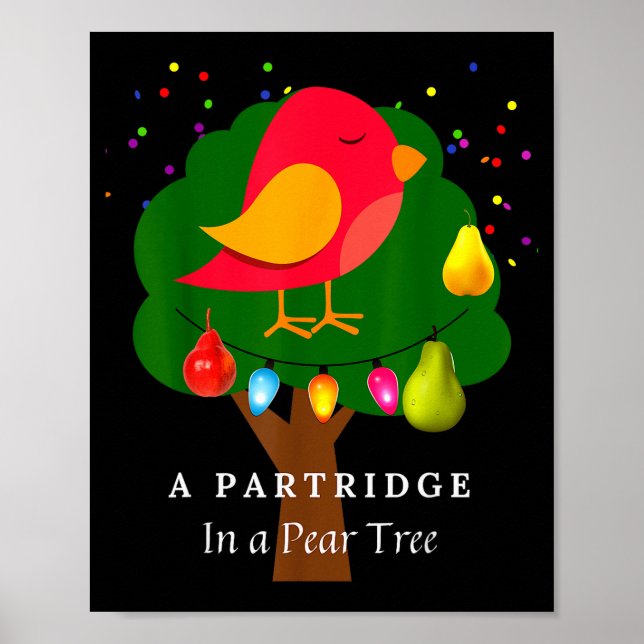 Poster Partridge In A Pear Tree Twelve Days Of Christmas  (Devant)