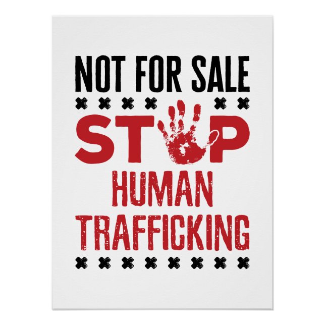 Poster Pas à vendre Stop Human Trafic (Devant)