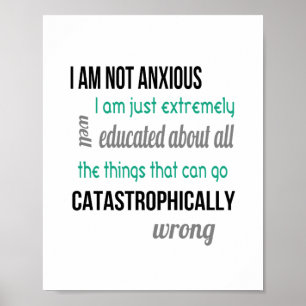 Poster Pas anxieux (taille de cadre photo standard)