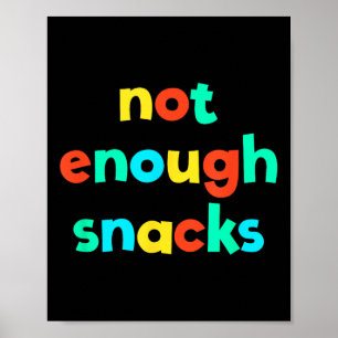 Poster Pas Assez Snacks Kid Core Funny Brat Gen Z Kidcor
