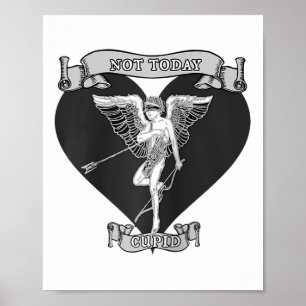 Poster Pas Aujourd'Hui Croustillant Flèche Tatouage Style