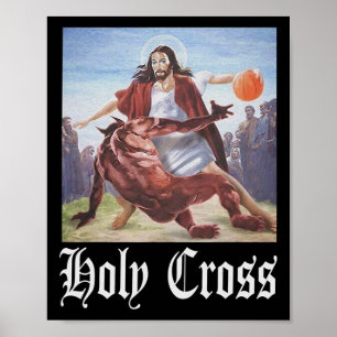 Poster Pas aujourd'hui Satan Jesus Crossover Bysketbyll H