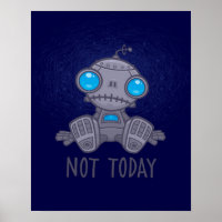 Pas aujourd'hui triste robot