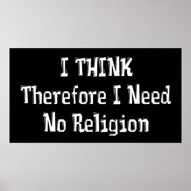 Poster Pas besoin de religion (Devant)