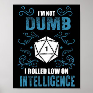 Poster Pas Bête - Joueur de Rpg à Faible Intelligence sur