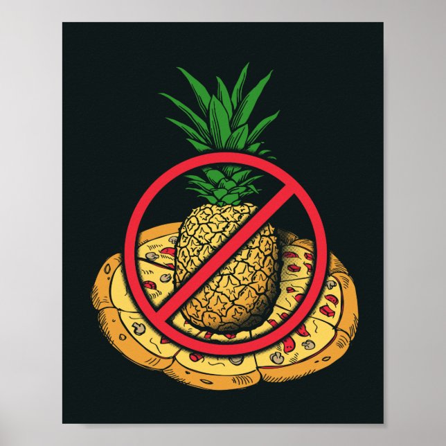 Poster Pas d'ananas sur ma pizza (Devant)