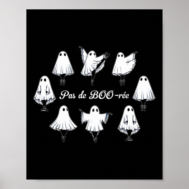 Poster Pas De Boo-rée Funny Ballet Ghosts Danse Halloween (Devant)