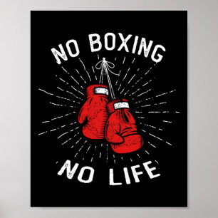 Poster Pas de boxe Pas de Life Punch Gants de boxe Arts m