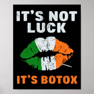 Poster Pas de chance C'est Botox Esthéticienne St Patrick