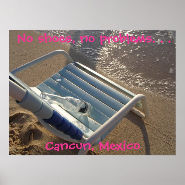 Poster Pas de chaussures, pas de problèmes. . ... (Devant)