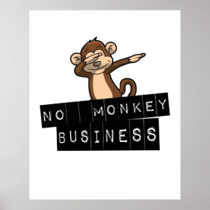 Poster Pas de commerce de singes