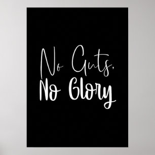 Poster Pas De Coups, Pas De Gloire, Gym, Hustle, Motivati