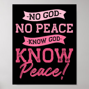 Poster Pas de Dieu, pas de paix, connaître Dieu, connaîtr