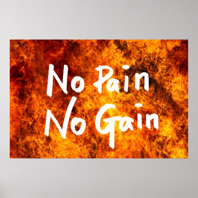 Poster Pas de douleur Pas de gain GYM Citation Motivation (Devant)