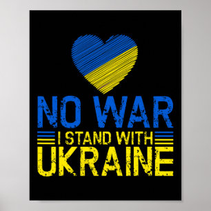 Poster Pas de guerre, je suis avec l'Ukraine, fin de la g