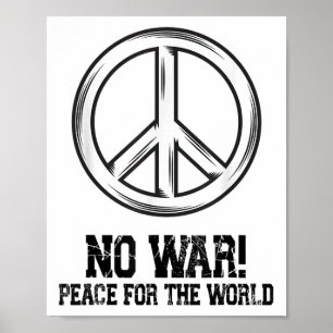Poster Pas de guerre, Paix, Antiguerre, Pas de guerre