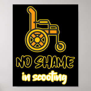 Poster pas de honte en scooter personne avec handicap fau