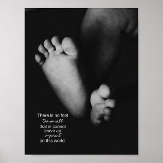 Poster "Pas de pied trop petit" Soutien en cas de fausse 