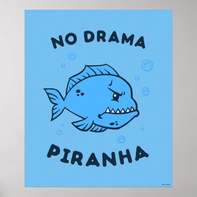 Poster Pas de Piranha dramatique (Devant)
