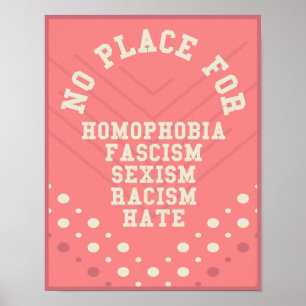 Poster Pas De Place Pour L'Homophobie Citation