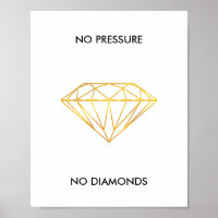Pas de pression Pas de diamant Faux Gold Foil Devi